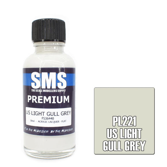 SMS PL221 Premium US LIGHT GULL GREY 30ml Acrylic Lacquer