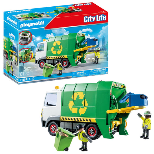 PLAYMOBIL 71234 City Life Recycling Truck Age 4-10 61pcs