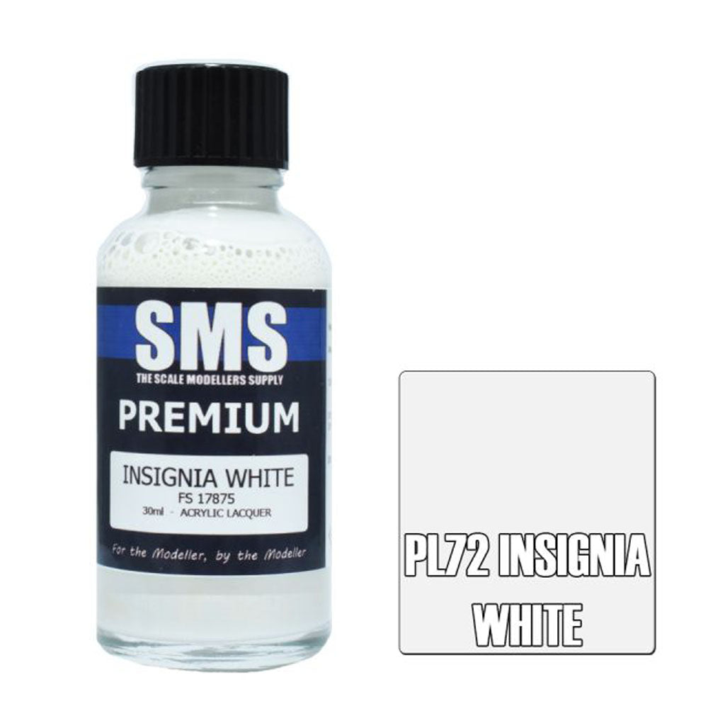 SMS PL72 Premium INSIGNIA WHITE 30ml Acrylic Lacquer