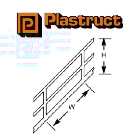 Plastruct 90481 (SR-2P) Stair Rail 1:200 2pc