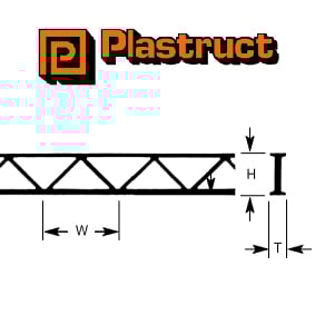 Plastruct 90651 (OWTS-4P) Truss 3.2x4.8x150mm 2pc