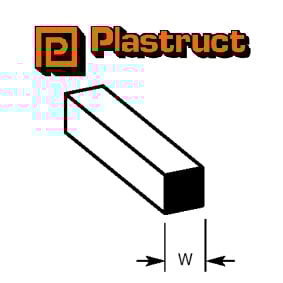 Plastruct 90720 (MS-20P) Square Rod 0.5mm 10pc