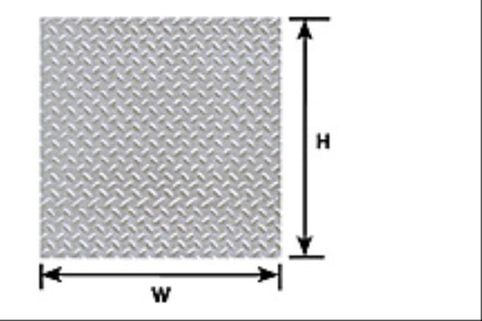 Plastruct 91687 (PS-155P) 0.5mm Styrene Sheet Diamond 300x175mm 1:100 2pc