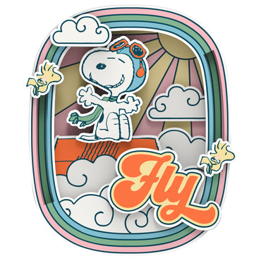 Puremind Peanuts: Snoopy's Pilot Dreams Wooden Magnet PM2203