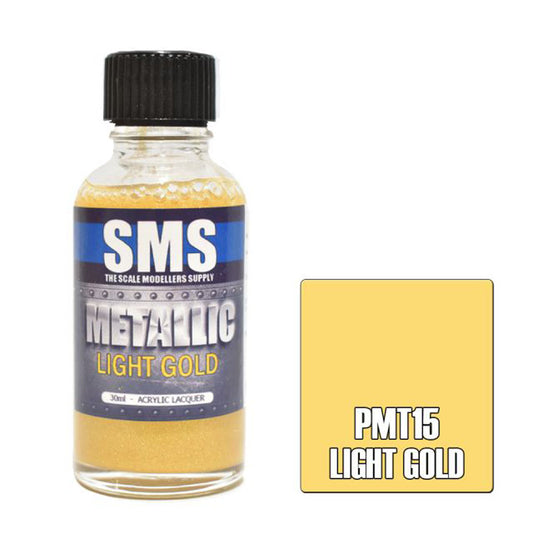 SMS PMT15 Metallic LIGHT GOLD 30ml Acrylic Lacquer