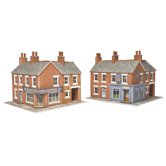Metcalfe PN116 Corner Shop & Pub Red Brick Buildings N Gauge Kit