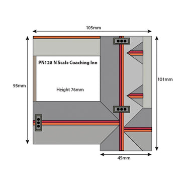 Metcalfe PN128 Coaching Inn Building N Gauge Kit