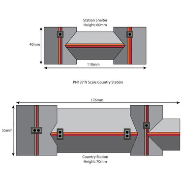 Metcalfe PN137 Country Station Building N Gauge Kit