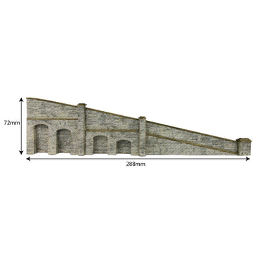 Metcalfe PN148 Red Brick Tapered Retaining Wall N Gauge Kit