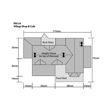 Metcalfe PN154 Village Shop & Cafe Stone Building N Gauge Kit