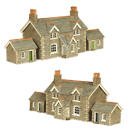 Metcalfe PN155 Workers Cottages Stone Buildings x2 N Gauge Kit