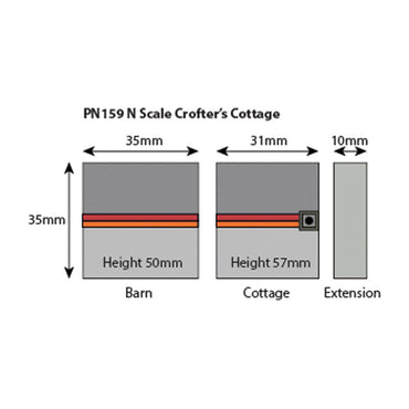 Metcalfe PN159 Crofter's Cottage Stone Building N Gauge Kit