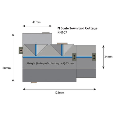Metcalfe PN167 Town End Cottage Stone Building N Gauge Kit