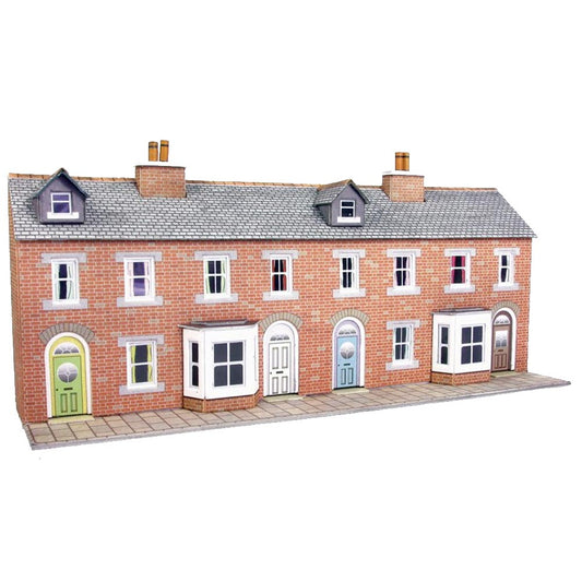 Metcalfe PN174 Low Relief Terraced House Fronts Building Red Brick N Gauge Kit