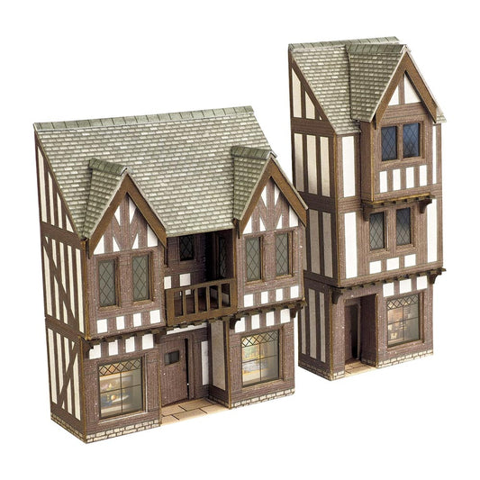 Metcalfe PN190 Low Relief Timber Framed Shops N Gauge Kit
