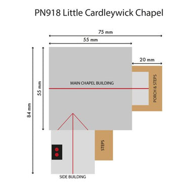 Metcalfe PN918 Little Cardleywick Chapel N Gauge Card Kit