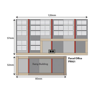 Metcalfe PN921 Parcel Offices Building N Gauge Kit