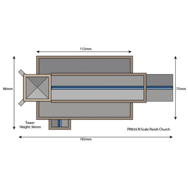 Metcalfe PN926 Parish Church Building N Gauge Kit