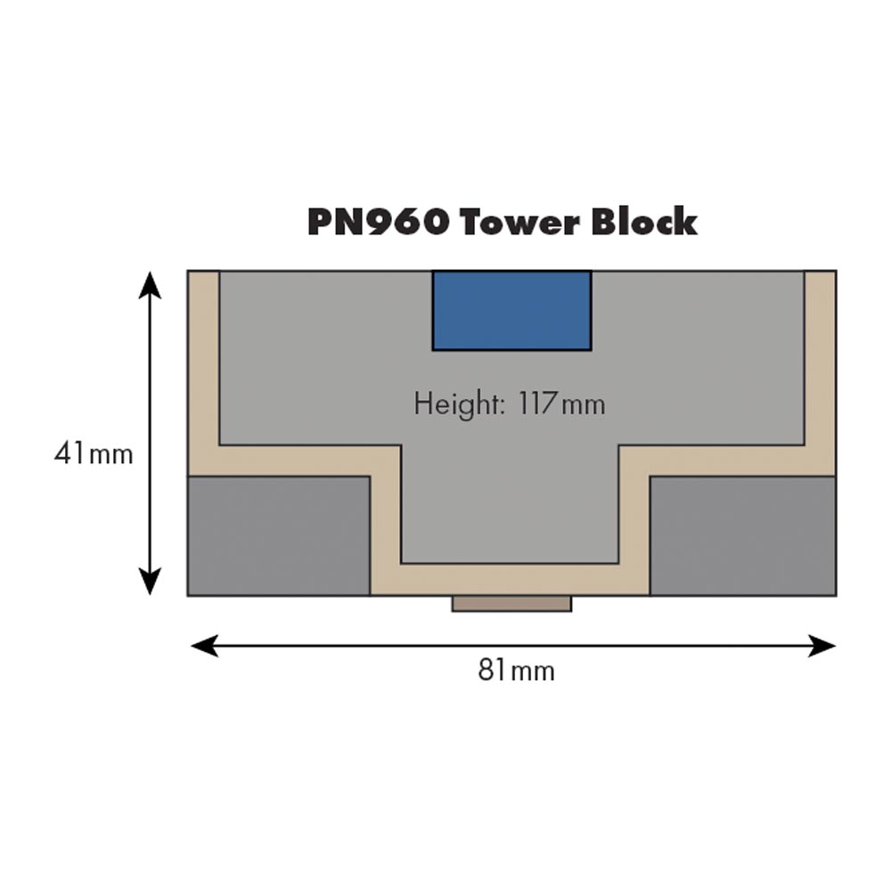 Metcalfe PN960 Low Relief Tower Block Building N Gauge Kit