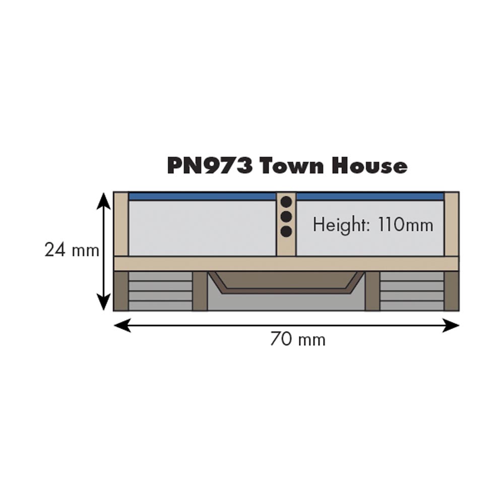 Metcalfe PN973 Low Relief Town House Georgian Style N Gauge Kit