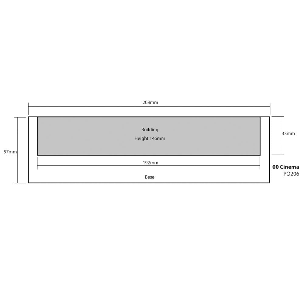 Metcalfe PO206 Low Relief Cinema & Shops Building OO Gauge Kit