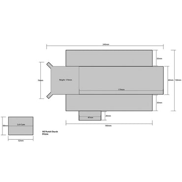 Metcalfe PO226 Parish Church & Lych Gate Stone Building OO Gauge Kit