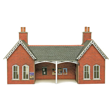 Metcalfe PO237 Country Station Red Brick Railway Building OO Gauge Card Kit