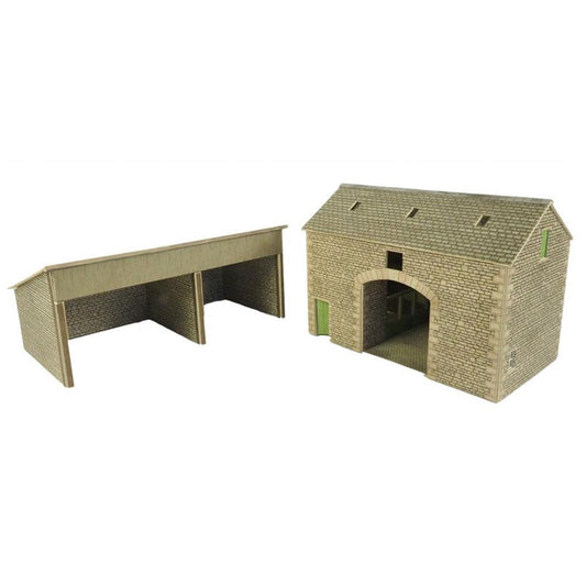 Metcalfe PO251 Manor Farm Barn Buildings OO Gauge Kit