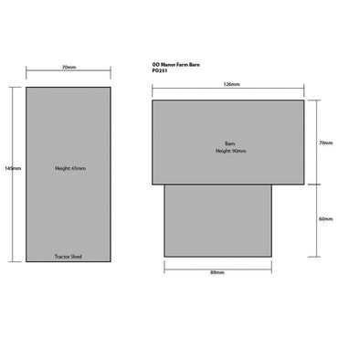 Metcalfe PO251 Manor Farm Barn Buildings OO Gauge Kit