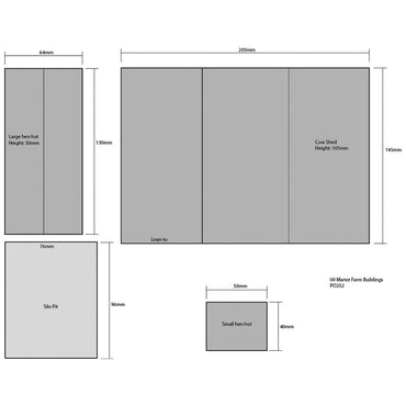 Metcalfe PO252 Manor Farm Buildings Barn/Cow Shed OO Gauge Kit