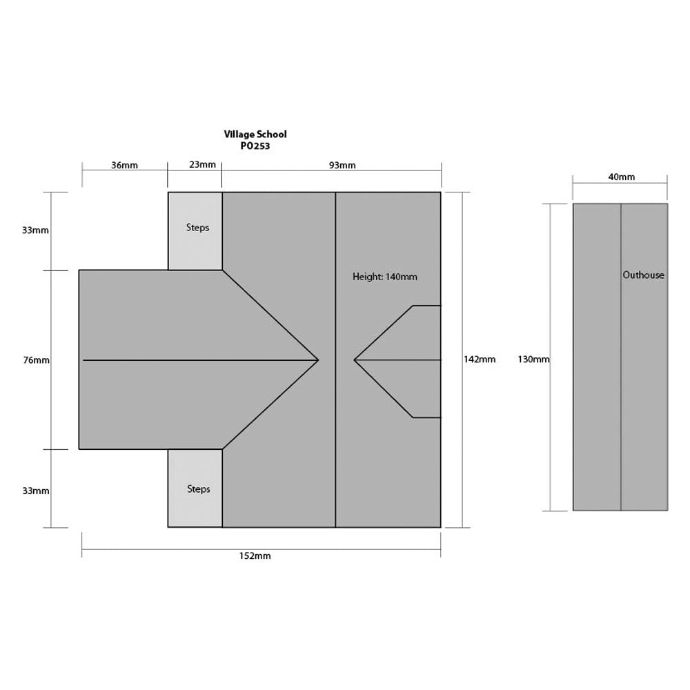 Metcalfe PO253 Village School Building OO Gauge Kit