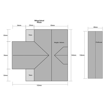 Metcalfe PO253 Village School Building OO Gauge Kit