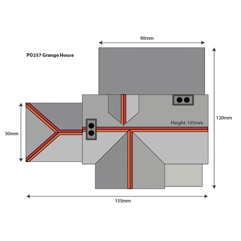 Metcalfe PO257 Grange House Stone Building OO Gauge Kit