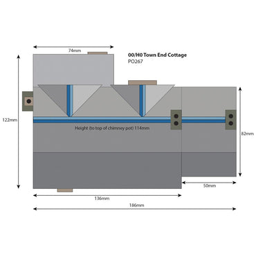 Metcalfe PO267 Town End Cottage Building OO Gauge Kit