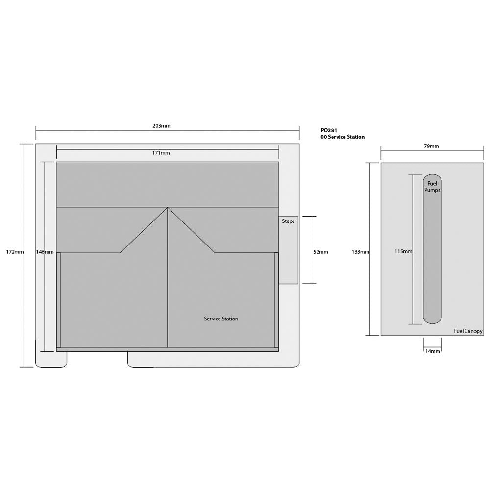 Metcalfe PO281 Service Station Building OO Gauge Kit