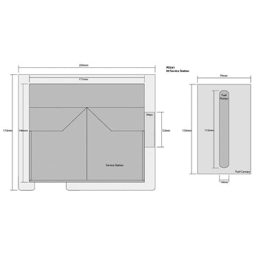 Metcalfe PO281 Service Station Building OO Gauge Kit
