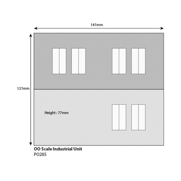Metcalfe PO285 Industrial Unit Building w/Garage Door OO Gauge Card Kit