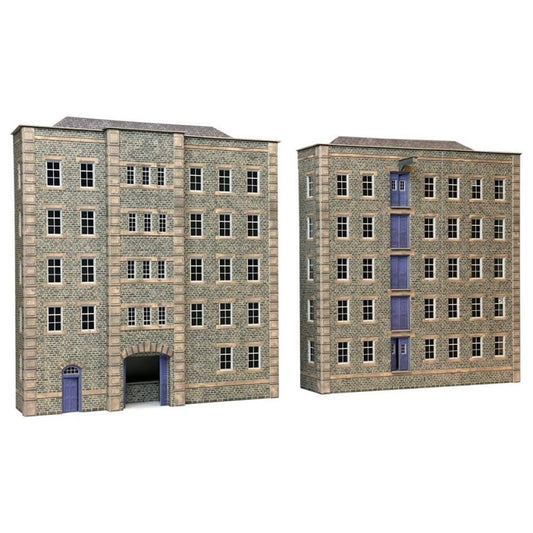 Metcalfe PO290 Grimy Old Mill Industrial Stone Building HO/OO Gauge Kit
