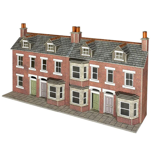 Metcalfe PO302 Terraced House Fronts Red Brick OO Gauge Kit