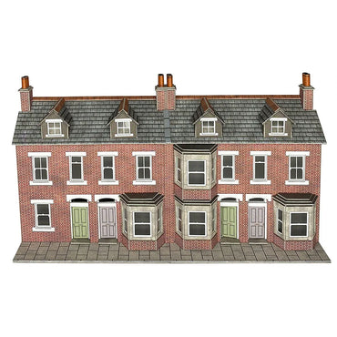 Metcalfe PO302 Terraced House Fronts Red Brick OO Gauge Kit