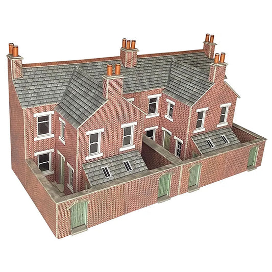 Metcalfe PO304 Terraced House Backs Red Brick OO Gauge Kit