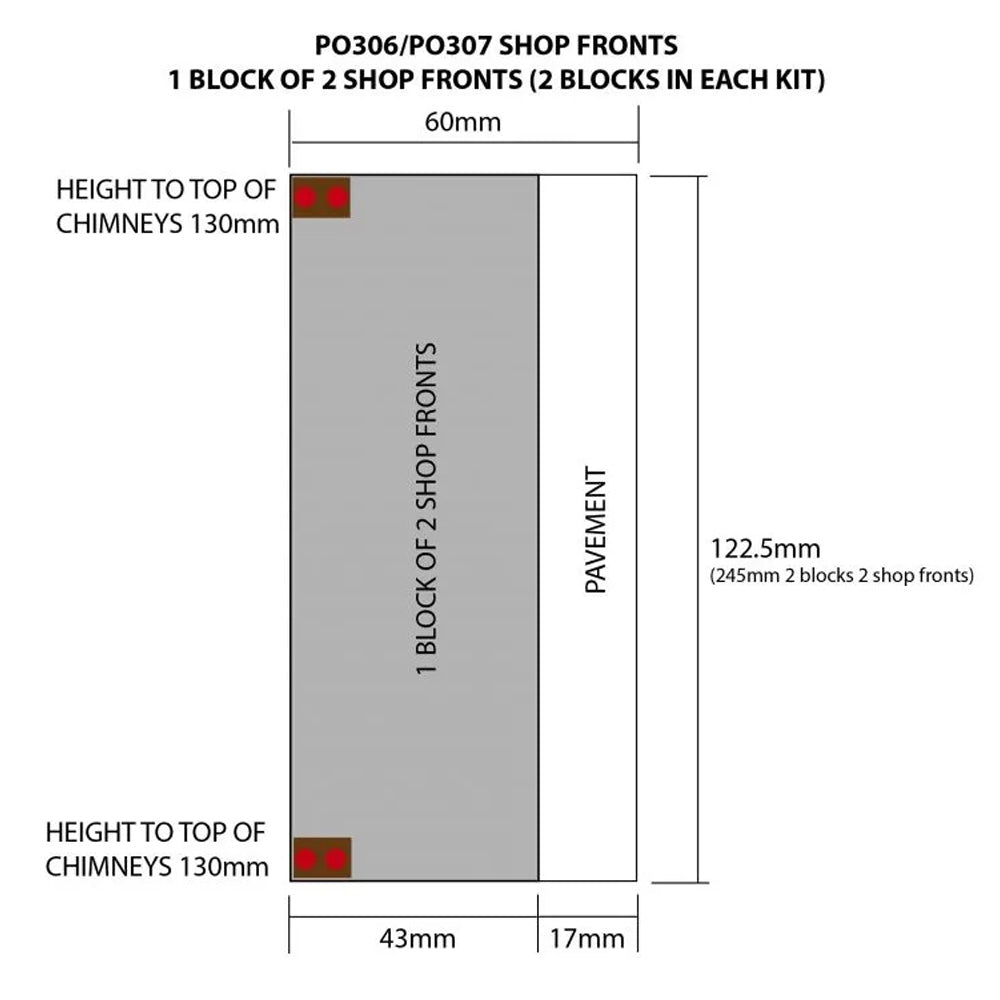 Metcalfe PO307 Shop Fronts Stone OO Gauge Kit