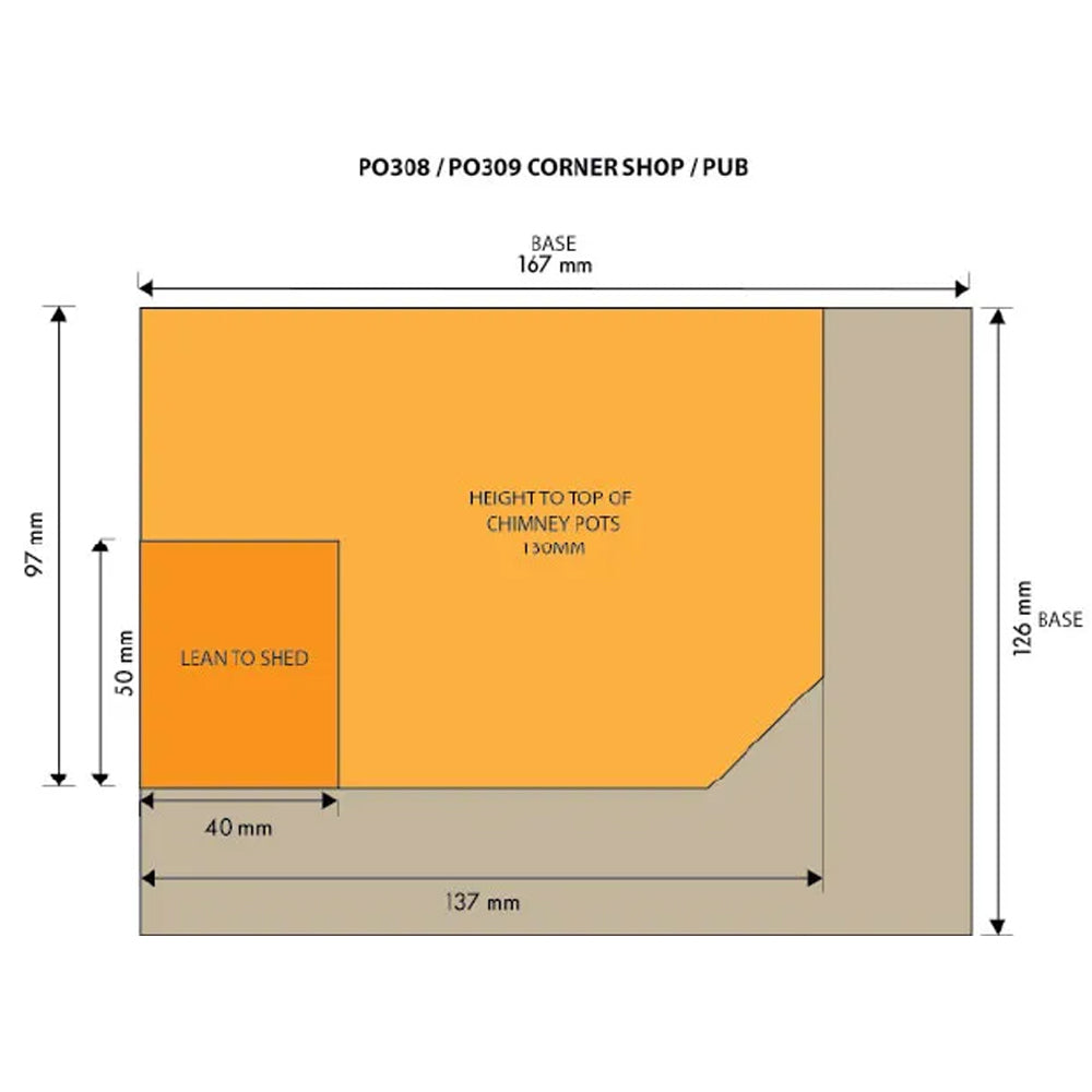 Metcalfe PO309 Corner Shop or Pub - Stone Building OO Gauge Kit