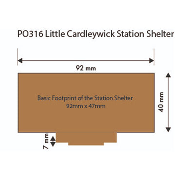Metcalfe PO316 Little Cardleywick Station Shelter HO/OO Gauge Kit