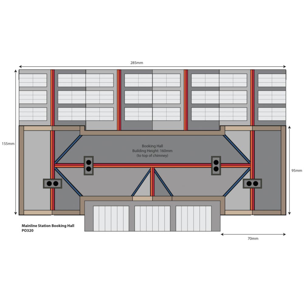 Metcalfe PO320 Mainline Station Booking Hall HO/OO Gauge Kit