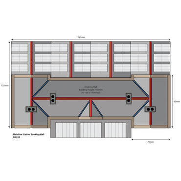 Metcalfe PO320 Mainline Station Booking Hall HO/OO Gauge Kit