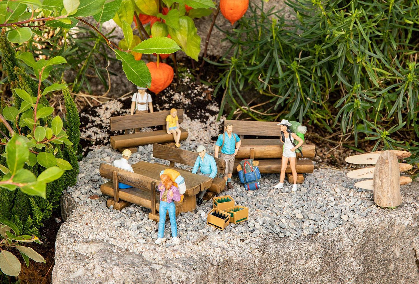 Pola Rustic Wooden Benches & Tables Kit PO333226 G Gauge