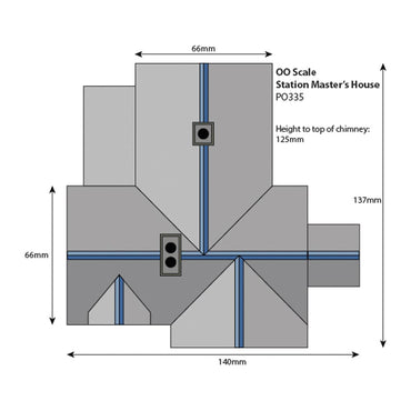 Metcalfe PO335 Settle/Carlisle Station Masters House Stone Building OO Gauge Kit