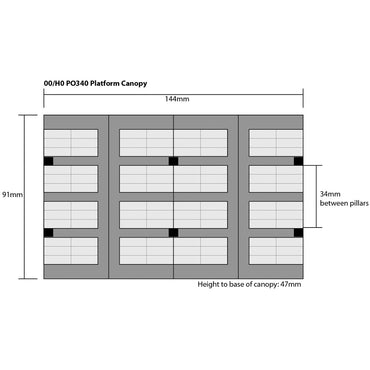 Metcalfe PO340 Platform Canopy HO/OO Gauge Kit