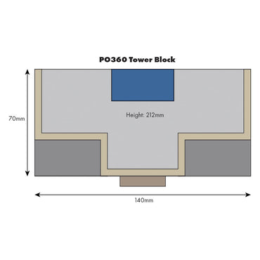 Metcalfe PO360 Low Relief Tower Block Building OO Gauge Kit